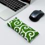 Mouse Wrist Rest Support Pad - Ergonomic Mouse Pad with Wrist Support for Computer, Laptop, Office Work, PC Gaming, Massage Ergobeads & Cotton Fabric (Grass)