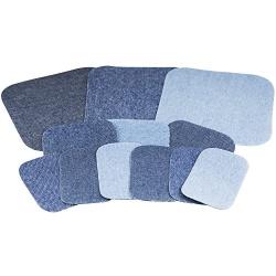 SINGER 00079 Denim Iron-On Repair Kit, Assorted Sizes, Iron on Patches for Jeans,Assorted Colors