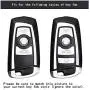 TANGSEN Smart Key Fob Personalized Case Protective Cover for BMW 1 3 4 5 6 7 Series GT3 GT5 M5 M6 X3 X4 3 4 Button Keyless Entry Remote 3D Twill Weave Carbon Fiber ABS Plastic Emboss