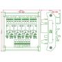 Electronics-Salon DIN Rail Mount 4 SPDT 10Amp Power Relay Interface Module, DC 12V Version.