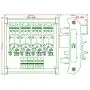 Electronics-Salon DIN Rail Mount 4 SPDT 10Amp Power Relay Interface Module, DC 12V Version.