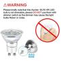 Ascher GU10 LED Light Bulbs, 50W Halogen Bulbs Equivalent, 4W, 400 Lumens, Non-Dimmable, 5000K Daylight White,120° Beam Angle, LED Bulbs for Recessed Track Lighting , GU10 Base, Pack of 10