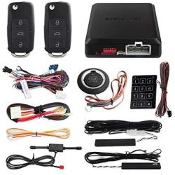EASYGUARD EC002-V PKE Car Alarm System Remote Starter Push Button Password keypad Keyless Go System Hopping Code
