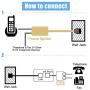 [RJ11 Telephone Adapter] SINCODA 3PCS 2-Way RJ11 6P4C Telephone Plug to RJ11 6P4C Socket Adapter and Splitter for Landline Telephone