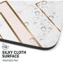 Oriday Gaming Mouse Pad Custom, Modern Gold Cross Line Design for Women Non-Slip Rubber Thick Mouse Pad for Computers Laptop (Chic White)