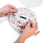 LiveFine Automatic Pill Dispenser, 28-Day Electronic Medication Organizer with Alarm Reminders, Flashing Light and Safety Lock - Dispenses Prescriptions Up to 6 Times Per Day - Clear Lid