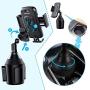 Car Cup Holder Phone Mount Universal Adjustable Cradle Phone Holder for Car iPhone 12/11 Pro Max/Xs/Max/X/XR ,Samsung Note 10/9/ S21+/S20/ S10/ S9/ S9+ by DALUZ