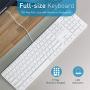 Macally Slim USB Wired Keyboard - Full Size 104 Key Layout & 16 Shortcut Keys - Plug & Play Keyboard for Mac and Windows PC - Scissor Keycaps for Smooth Typing - Mac Wired Keyboard with Numeric Keypad