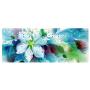 HRH 2 in 1 Blue Watercolor Flowers Laptop Body Shell Protective PC Hard Case Cover Silicone Keyboard Cover for MacBook Old Pro 13''Inch WITH CD-ROM Drive (A1278),Release Early 2012/2011/2010/2009/2008