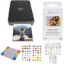 Lifeprint 2x3 Ultra Slim Printer Portable Bluetooth Enabled (Black) Starter Bundle