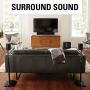 Sanus Adjustable Height Wireless Speaker Stands Designed for SONOS ONE, ONE SL, Play:1, and Play:3 - Tool-Free Height Adjust Up to 16'' with Built in Cable Management - Black Pair