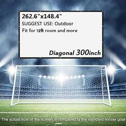 NIERBO 300 Inches16:9 Projector Screen Large Outdoor Portable Movies Screen Canvas Material Folded Easy to Carry