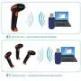 Tera Barcode Scanner Wireless Versatile 2-in-1 (2.4Ghz Wireless+USB 2.0 Wired) Rechargeable 1D Barcode Reader USB Handheld Bar Code Scanner Wireless with Stand