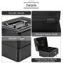 Oumij Cash Box with Combination Lock Safe Metal Money Box for Security Lock Box Digital Safe-Electronic Steel for Home, Business or Travel(Black)