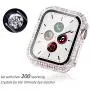 Fullife Compatible with Apple Watch Case, Bling Cases Replacement for Apple Watch 38mm 40mm 42mm 44mm Protective Bumper Compatible with Apple Watch Series 6 5 4 3 2 1 SE (40mm-Clear)