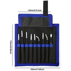 Precision Tweezer Set - FEITA Professional ESD Stainless Steel Anti static Tweezers Kit for Electronic, craft, Jewelry, Watchmakers, Hobby (Black 9 Pcs)