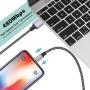 iPhone Charger, JAHMAI Nylon Braided Lightning Cable 3Pack 6ft Fast Charging High Speed Data Sync Cord Phone Connector Compatible with iPhone 11 Pro Max XS MAX XR XS X 8 7 Plus 6S 6 SE for iPad Table