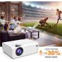 WiFi Projector, Uyole Mini Projector with 100 Projector Screen, Native 1280x720P Outdoor Movie Projector, 1080P Supported, Wireless Mirroring via WiFi/USB Cable for iPhone/Android/PC/TV/PS5