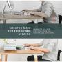 Monitor Stand Riser, Jelly Comb Foldable Computer Monitor Riser, Computer Stand with Storage Drawer, Phone Stand for Computer, Desktop, Laptop, Save Space (White Mint Green)