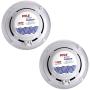 6.5 Inch Dual Marine Speakers - 2 Way Waterproof and Weather Resistant Outdoor Audio Stereo Sound System with 150 Watt Power, Polypropylene Cone and Cloth Surround - 1 Pair - PLMR60W (White)