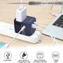 Power Plug Adapter - International Travel (w/5 USB Ports and USB Type C)- Work 150+ Countries - 220 Volt Adapter - Travel Adapter - Type C A G I A/C - UK Japan China Europe