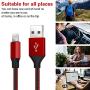 UNEN iPhone Charger Cable(3/3/6/6/10FT)5 Pack Nylon Braided-Black and Red