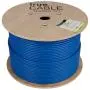 trueCABLE Cat6 Plenum Shielded (CMP), 1000ft, Blue, 23AWG Solid Bare Copper, 550MHz, ETL Listed, Overall Foil Shield (FTP), Bulk Ethernet Cable