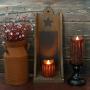 CVHOMEDECO. Real Wax Hand Dipped Battery Operated LED Pillar Candles with Remote Control, Primitives Country Flickering Dancing Flame Lights Décor, H 6 & 5 Inch, Set of 2 (Brown)