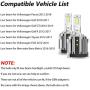 LASFIT H7 LED Bulbs for Volkswagen Passat Golf GTI Tiguan w/Retainer-Adapter, Plug & Play, 6000LM 6000K (2PCS)