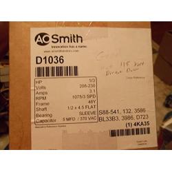 Motor, PSC, 1/3 HP, 1075, 208-230V, 48Y, OAO