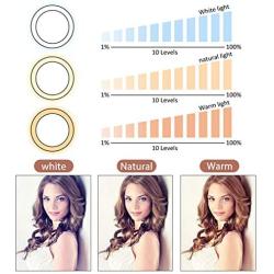 UBeesize 10'' Selfie Ring Light with 50'' Extendable Tripod Stand & Flexible Phone Holder for Live Stream/Makeup/YouTube Video