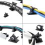 Viaky 30 Pcs Black Clips Self Adhesive Backed Nylon Wire Adjustable Cable Clips Adhesive Cable Management Drop Wire Holder