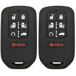 2Pcs Coolbestda Silicone 7buttons Key Fob Remote Skin Cover Protector Keyless Entry Case Accessories for 2020 2019 2018 Honda Odyssey elite Ex