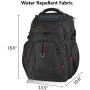 KROSER Travel Laptop Backpack 17.3 Inch XL Heavy Duty Computer Backpack with Hard Shell Saferoom RFID Pockets Water-Repellent Business College Daypack Stylish School Laptop Bag for Men/Women-Black