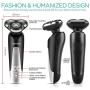 VOYOR Electric Razor Shavers for Men 3D Rotary Razors Rechargeable Beard Trimmer 4 in 1 Wet Dry Shaver Set Waterproof TX410