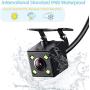 Rear View Camera, 12V Backup Camera 4 LED Night Vision Waterproof 150° View Angle, HD Reversing Camera with Parking Guidelines Mirror Image, Universal for 12V Car/Minitruck/RV/SUV/Minivan/Camper