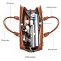 BOSTANTEN Genuine Leather Briefcase Vintage 15.6 inch Laptop Bag Business Shoulder Bag for Women & Men Brown