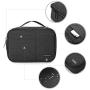 BAGSMART Electronics Travel Organizer Bag for Adaptors, Chargers, iPhone, ipad air, ipad Mini, 9.7 Ipad Pro, Kindle, Black