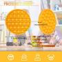 Push Pop Bubble Sensory Toy - Autism Special Needs Stress Reliever Silicone Stress Reliever Toy，Squeeze Sensory Toy for Kids (Yellow, Round)