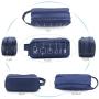 HONSKY Medium Water Repellent Travel Electronics Accessories Gadget Cable Cord Organizer, Hanging Cosmetic Makeup Toiletry Zipper Space Storage Bags Cases Pouch for Kid Women Men, Blue