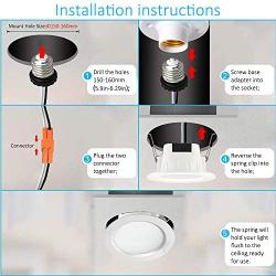 FVTLED 15W 6 inch Smart LED Recessed Downlight with Remote, Bluetooth Mesh Retrofit 1200LM 2700K-6500K Dimmable RGBWC Multicolor Color 5 in 1 Ceiling Spotlight Can Light (4pcs)