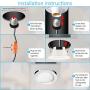 FVTLED 15W 6 inch Smart LED Recessed Downlight with Remote, Bluetooth Mesh Retrofit 1200LM 2700K-6500K Dimmable RGBWC Multicolor Color 5 in 1 Ceiling Spotlight Can Light (4pcs)