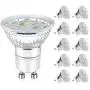 Ascher GU10 LED Light Bulbs, 50W Halogen Bulbs Equivalent, 4W, 400 Lumens, Non-Dimmable, 5000K Daylight White,120° Beam Angle, LED Bulbs for Recessed Track Lighting , GU10 Base, Pack of 10