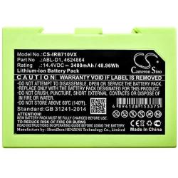 Battery Replacement for iRobot 4624864 ABL-D1 (3400mAh /48.96Wh,Volts:14.40V,Li-ion)