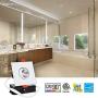 TORCHSTAR 3 Inch Gimbal LED Recessed Lighting with Square Trim, Dimmable Downlight with J-Box, 7W (50W Eqv.), CRI 90+, 4000K Cool White, ETL/Energy Star/JA8/T24 Certified, White, Pack of 6