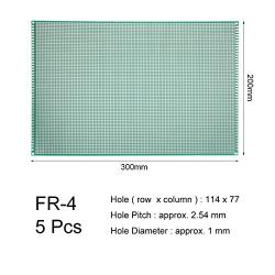 uxcell 20x30cm Single Sided Universal Printed Circuit Board for DIY Soldering 5pcs