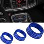 ToolEpic for Dodge Challenger Charger Accessories 2015-2021 and for Ram 1500 2013-2018 - Decor Trim Rings Set of 3 - Best Aluminum Alloy B5 Blue - Air Conditioning Volume Radio Button Knob Cover.