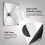 Emart Softbox Lighting Kit Photo Studio Equipment Photography Continuous Lighting 105W E27 Socket 50 x 70cm Reflectors 5500K Light Bulbs for Product Portraits Shoot