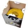 CAT6 Plenum Cable 1000ft (CMP) | Easy to Pull Fluke Tested Plenum Rated Wire | 23AWG Solid 550MHz, 4Pair 10Gigabit UTP Internet Cable, Available in Multi Colors (Yellow)