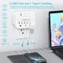 Wall Charger Outlet Extender, ONSINCO 3-Outlet Surge Protector Multi Plug Outlet with 3 USB Wall Charger(Total 3.4A), Outlet Adapter for Home, Office and School